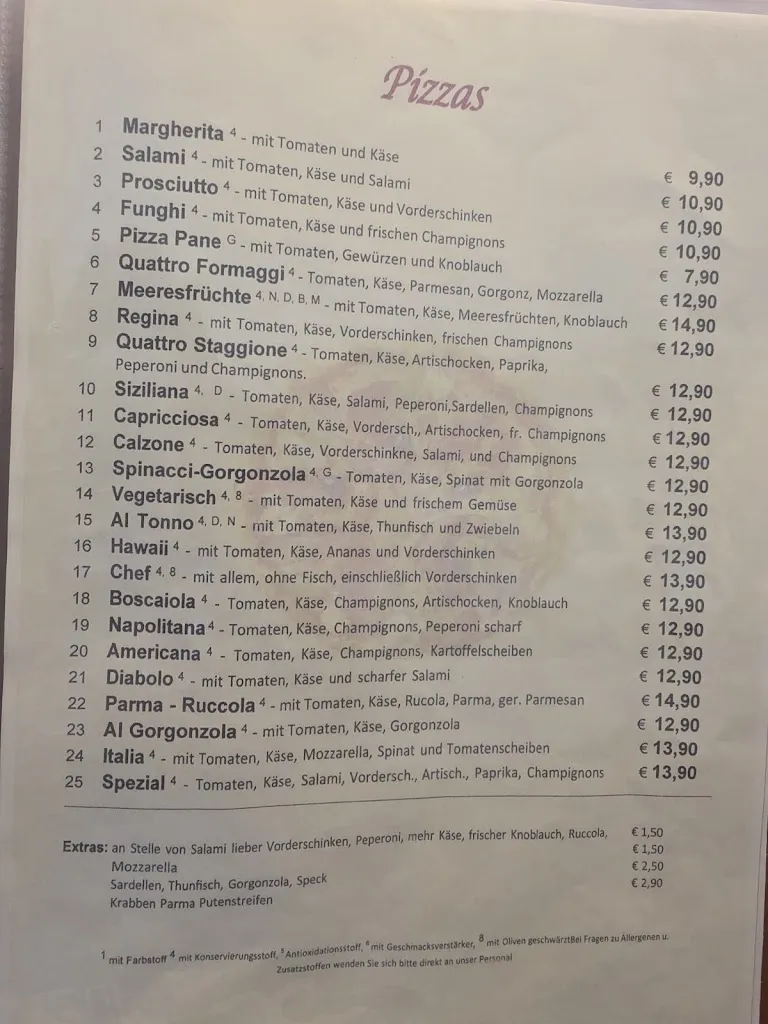 Menu_Restaurant Pizzeria Bella Theranda_Gräfelfing_immagine_1