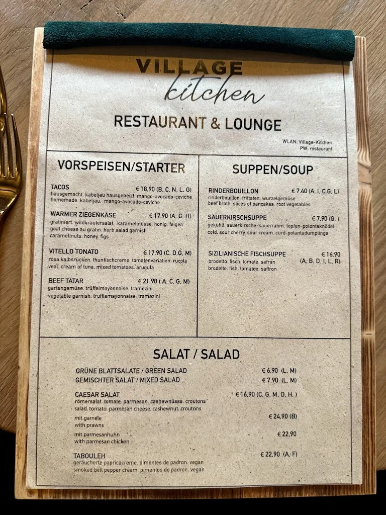 Menu_Village Kitchen Restaurant & Lounge_Austria_image_4