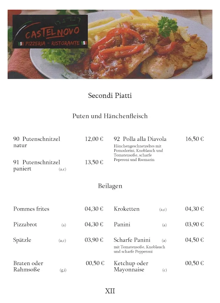 Menu_Restaurant Castel Novo_Illingen_image_3