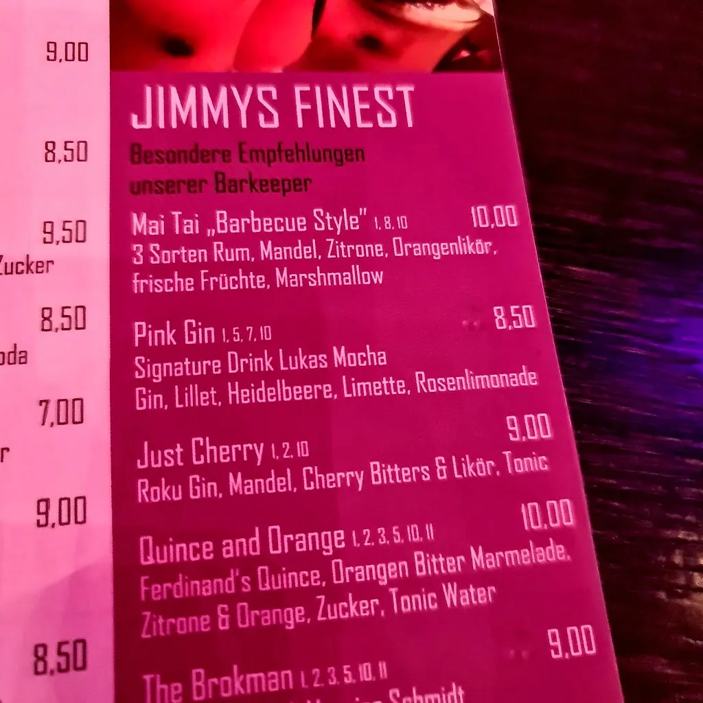 Menu_Jimmys Bar Restaurant_Heusweiler_immagine_2