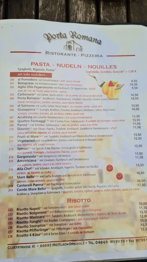 Menu_Ristorante - Pizzeria Porta Romana_Mettlach_immagine_2