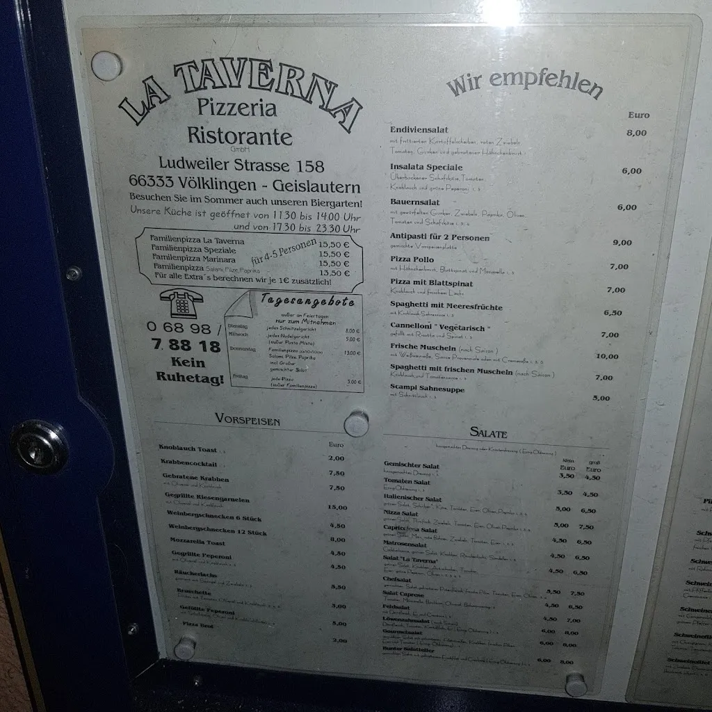 Menu_La Taverna_Völklingen_image_2