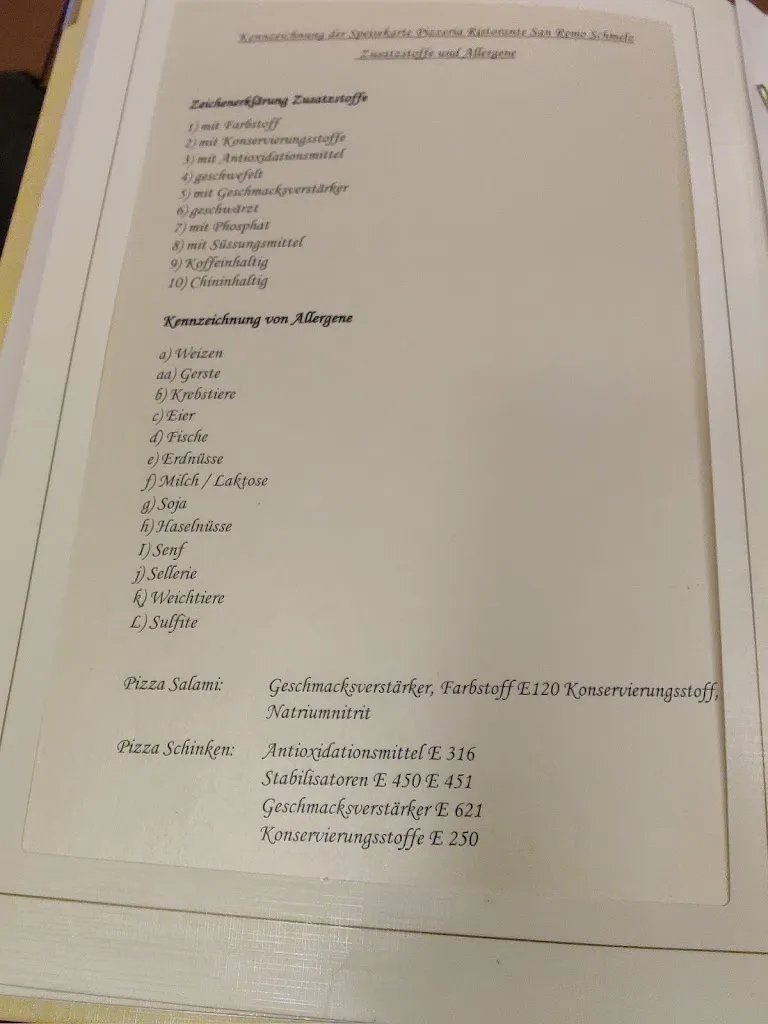 Menu_Ristorante - Pizzeria San Remo_Schmelz_image_4