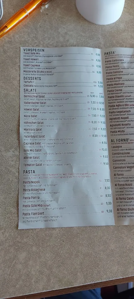 Menu_Pizzeria O Sole Mio_Wadgassen_image_2