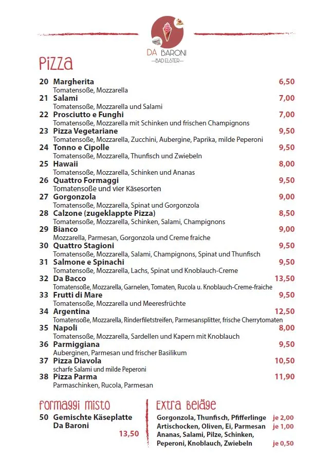 Menu_Cafe - Bar - Pizzeria Da Baroni_Elster_image_1