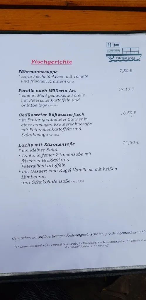 Menu_Gaststätte Fährhaus Gruna_Laußig_immagine_4