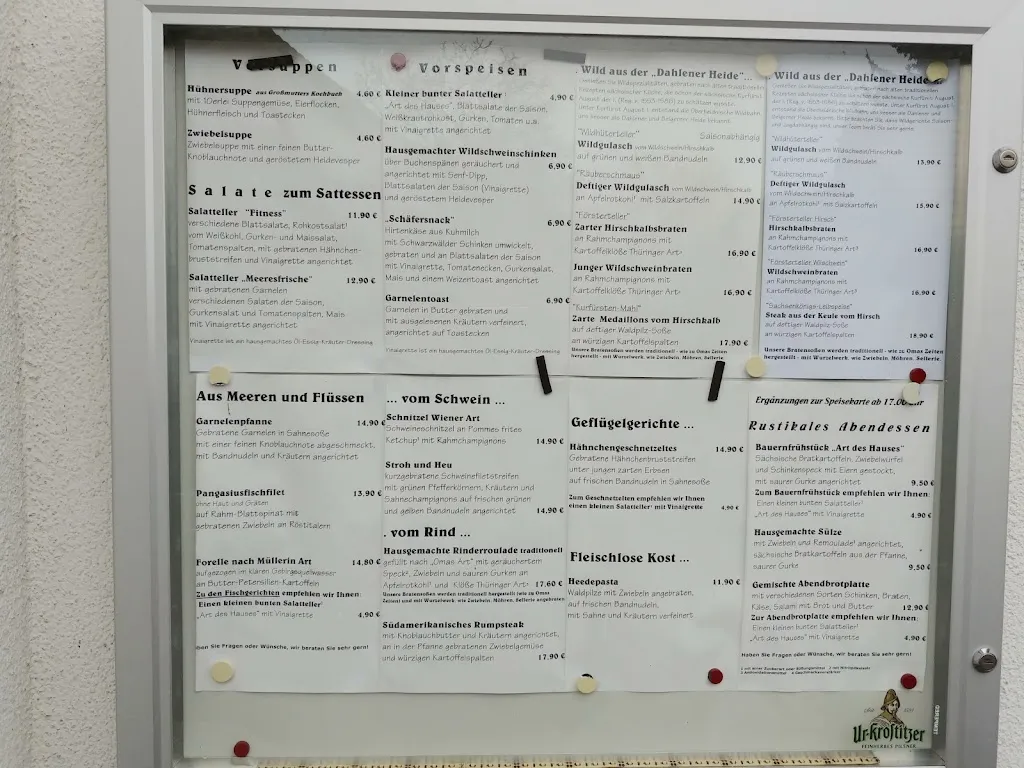 Menu_Restaurant & Pension „Zum Biber