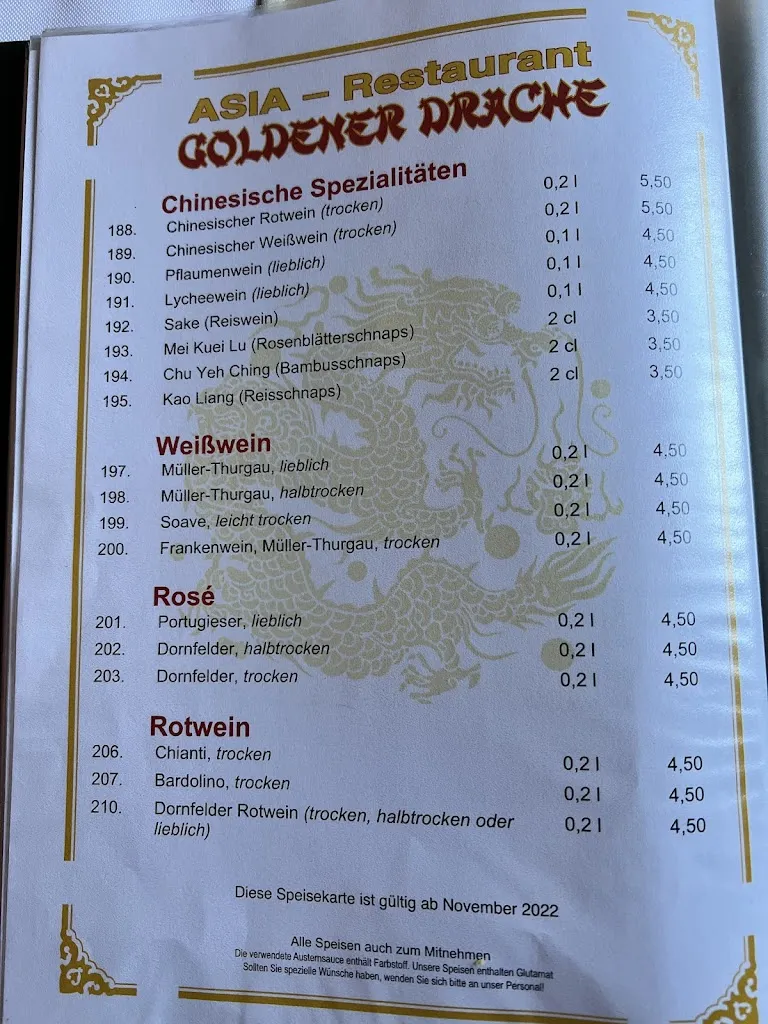 Menu_Asia Restaurant Goldener Drache Oelsnitz_Oelsnitz/Vogtl._immagine_2