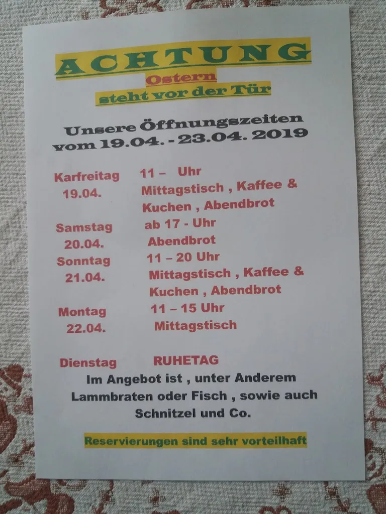 Menu_Gaststätte LINIE 
