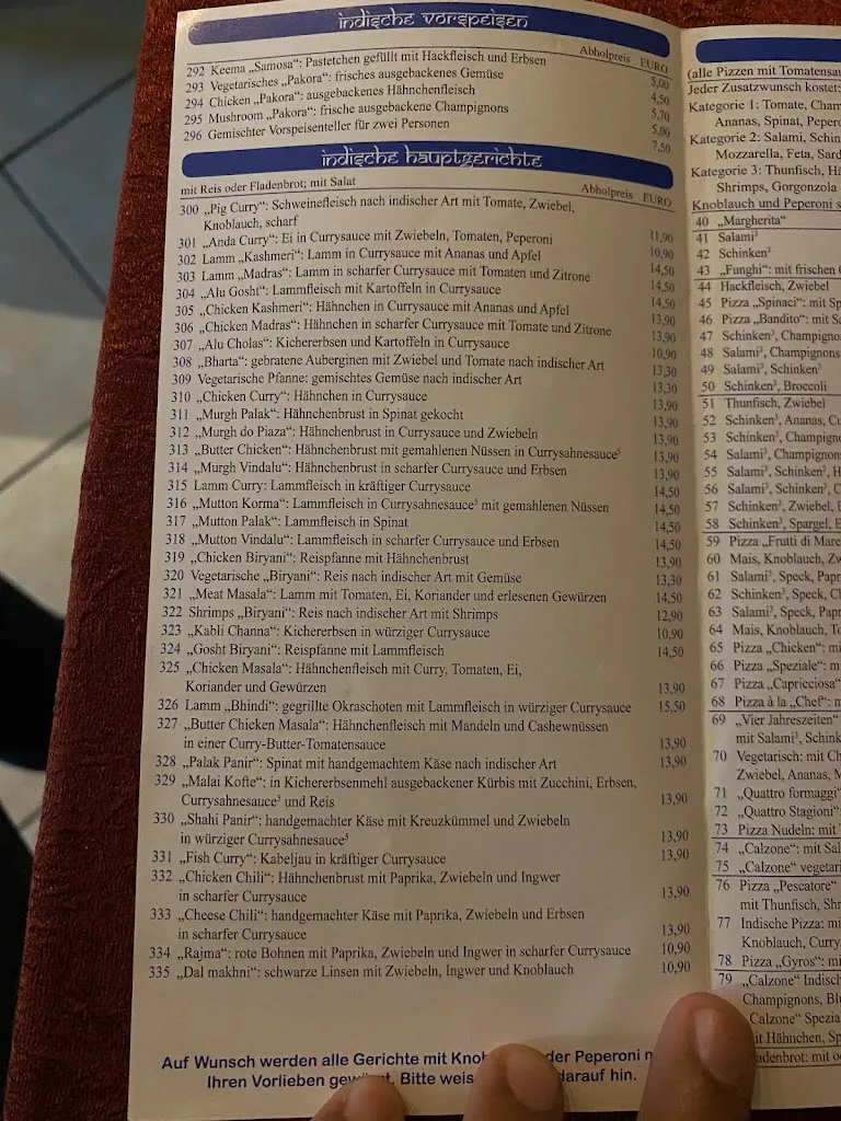 Menu_Indisches Restaurant Vivaldi_Freiberg_immagine_3