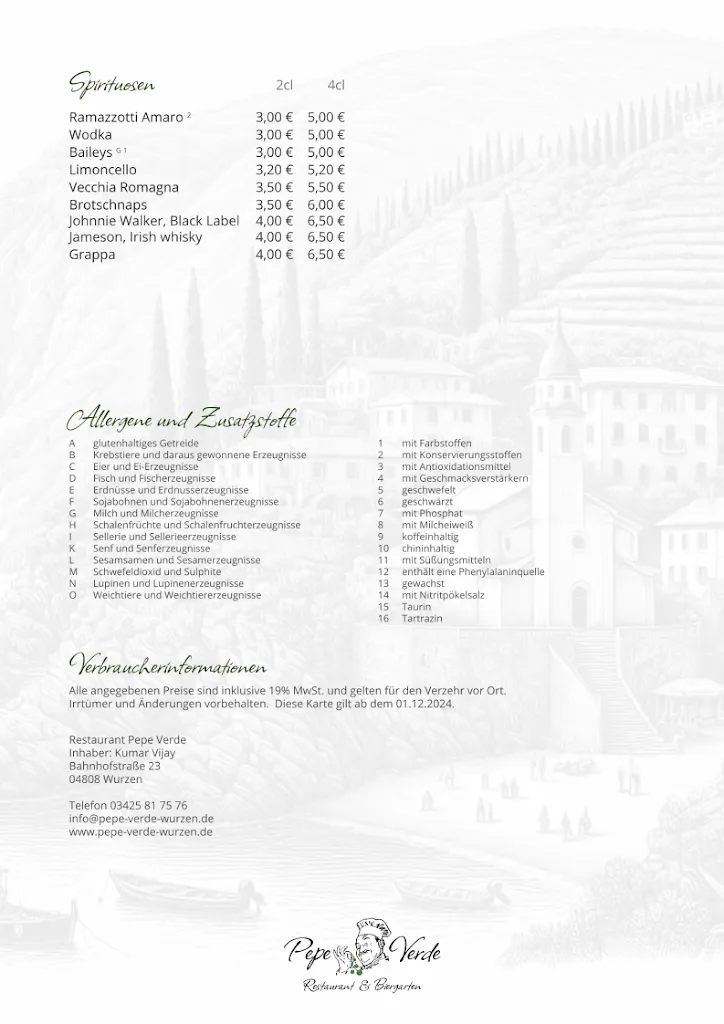 Menu_Restaurant Pepe Verde_Wurzen_immagine_2