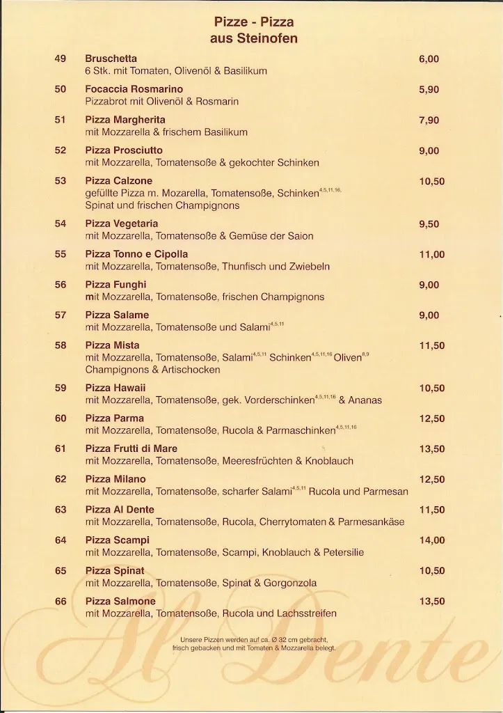 Menu_Ristorante Al Dente Cucina Delicatezza_Döbeln_image_2