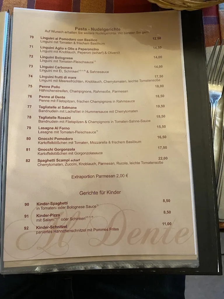 Menu_Ristorante Al Dente Cucina Delicatezza_Döbeln_image_3