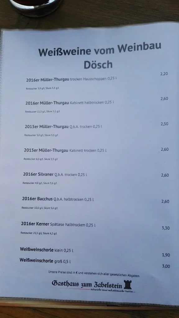 Menu_Gasthaus zum Zabelstein_Steigerwald_immagine_1