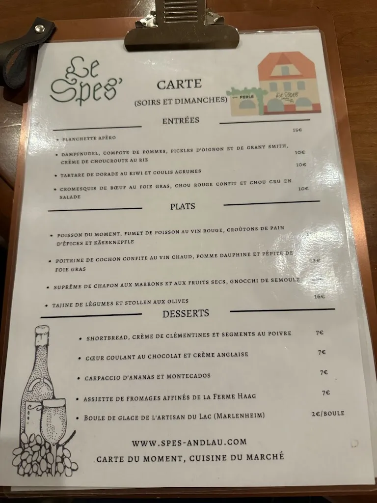 Menu_Le Spes' - Resto - Bistrot Culturel_France_immagine_3