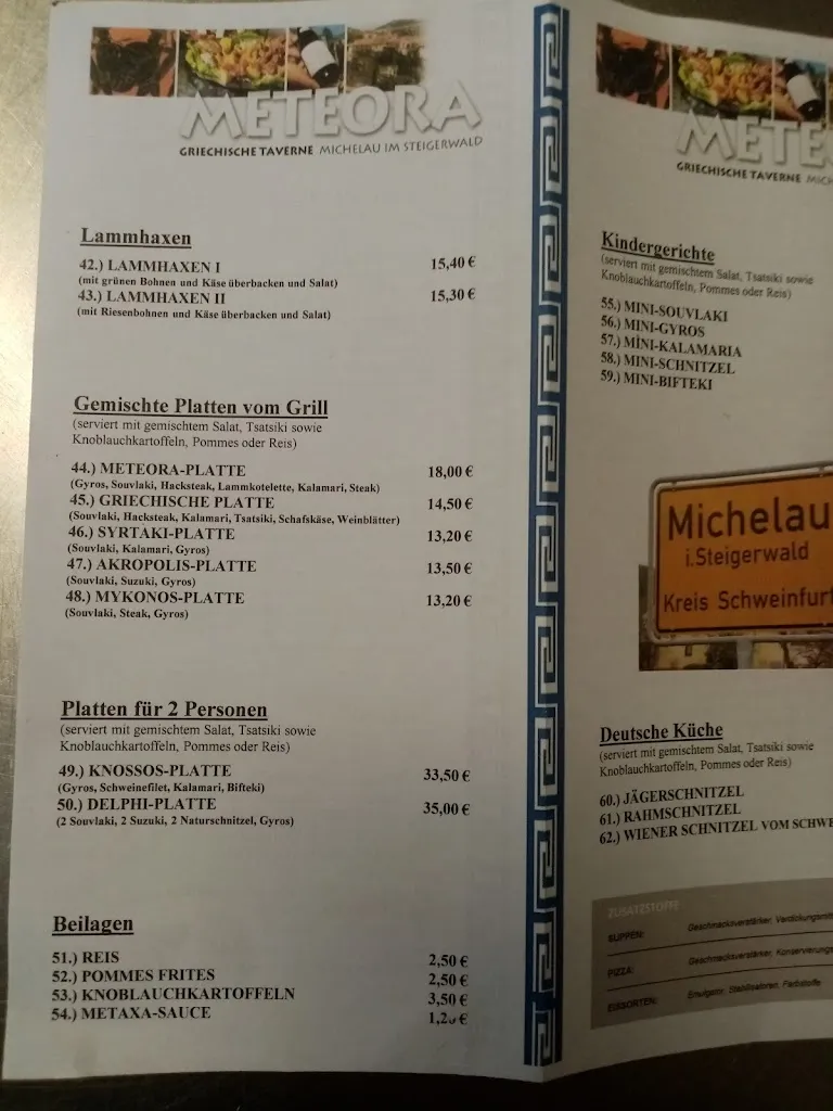 Menu_Meteora Griechische Taverne_Steigerwald_immagine_2