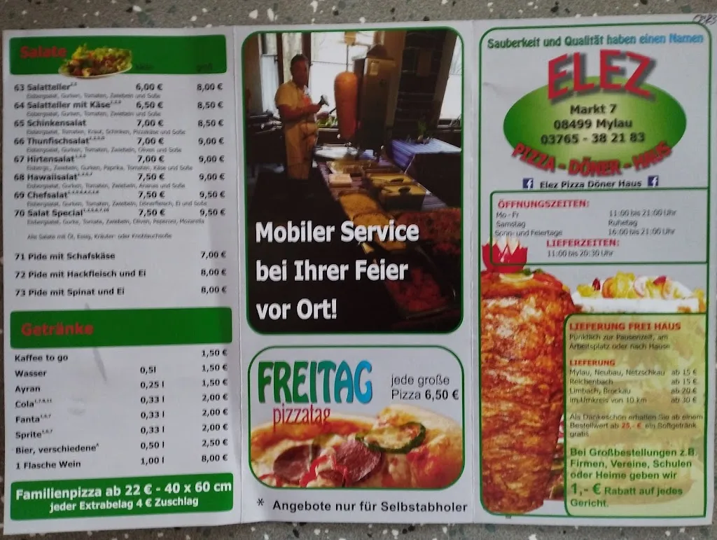 Menu_Elez Pizza Döner Haus_Vogtland_immagine_2