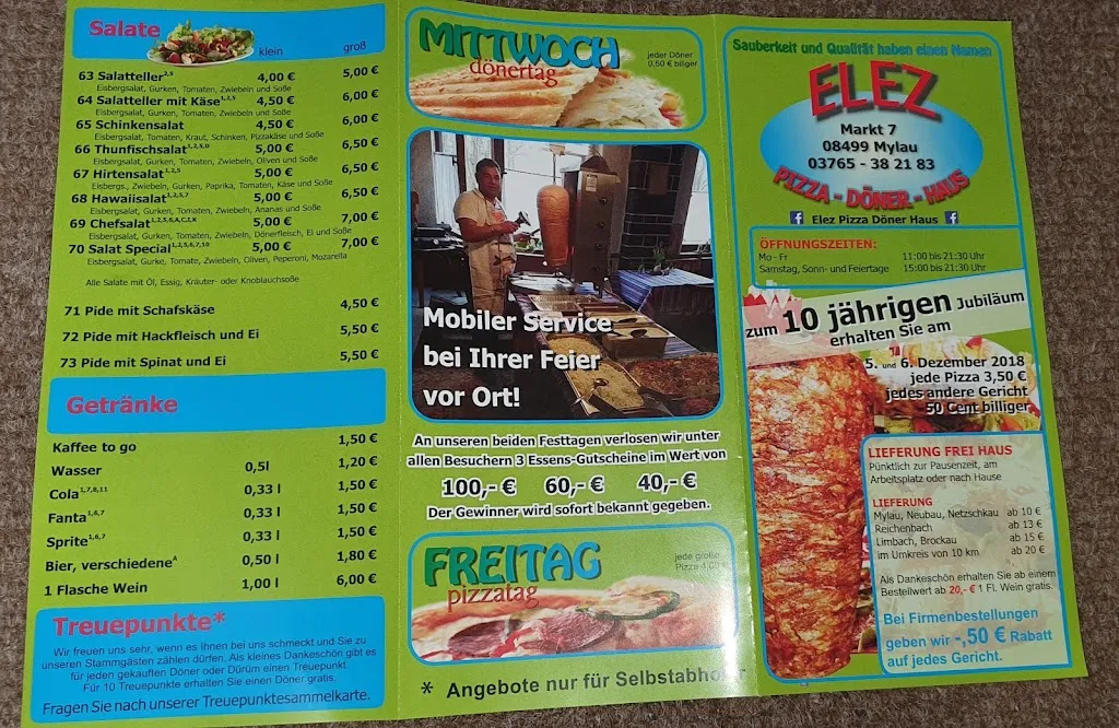Menu_Elez Pizza Döner Haus_Vogtland_immagine_3