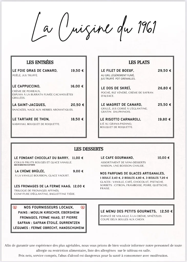 Menu_RESTAURANT LE 1961_France_image_2