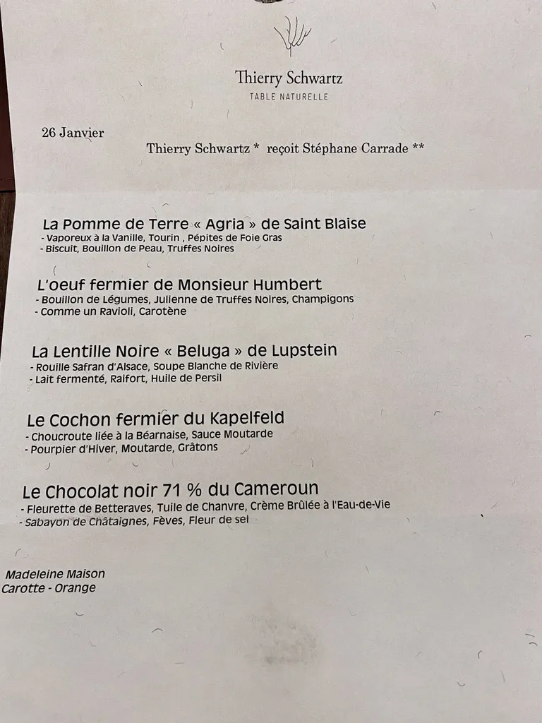 Menu_Thierry Schwartz - Le Restaurant_France_immagine_1