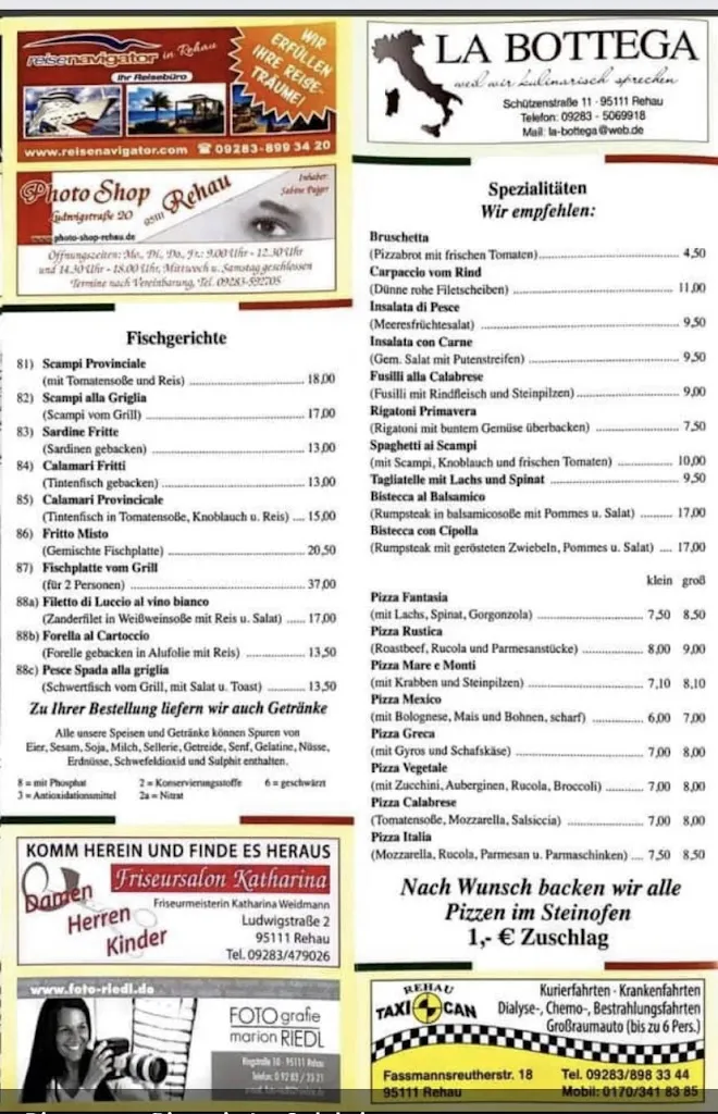 Menu_Pizzeria Ristorante La Calabria_Rehau_image_2