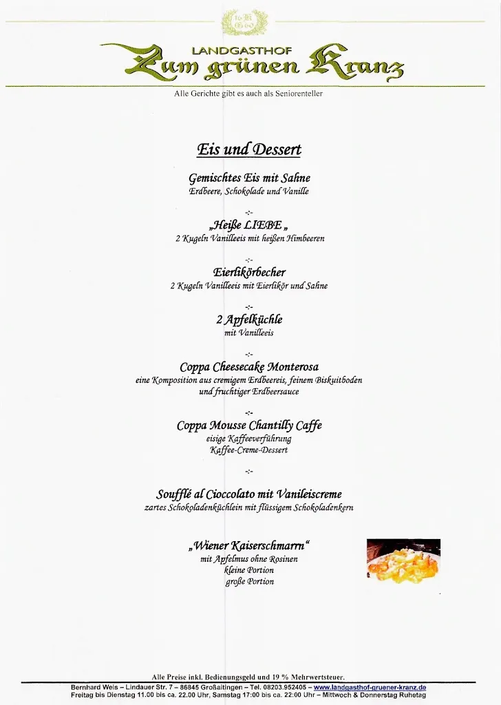 Menu_Landgasthof Zum grünen Kranz_Großaitingen_immagine_4