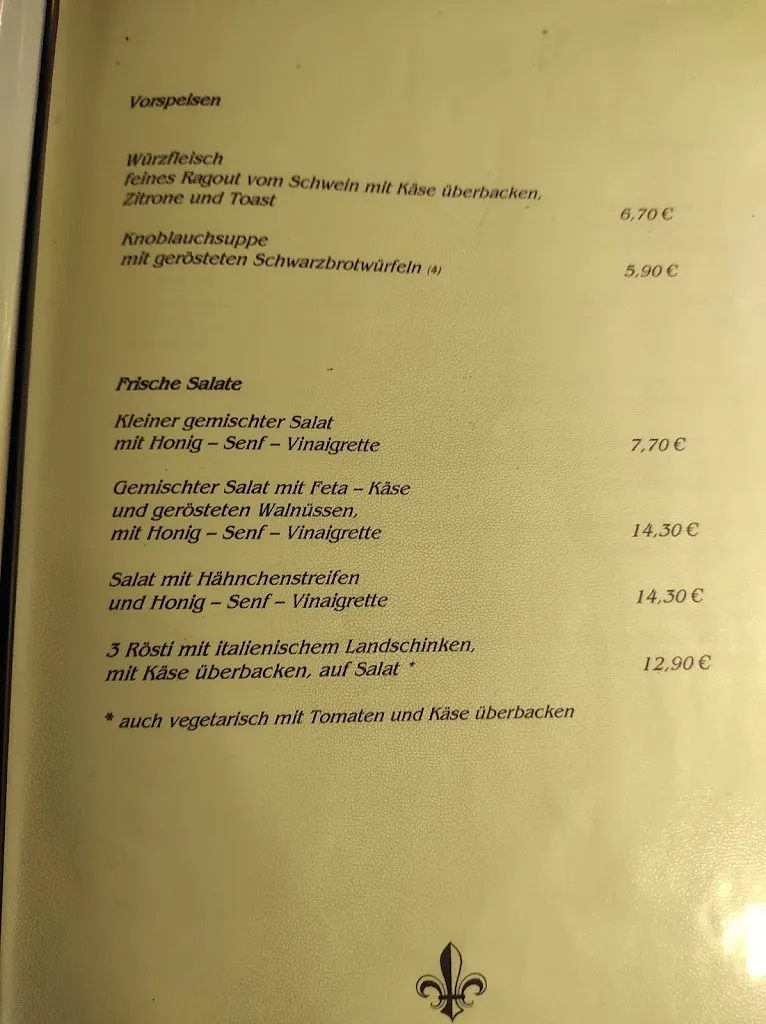 Menu_Old Town Guard_Görlitz_image_1