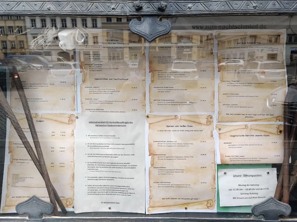 Menu_The Night Smith Inn_Görlitz_image_1