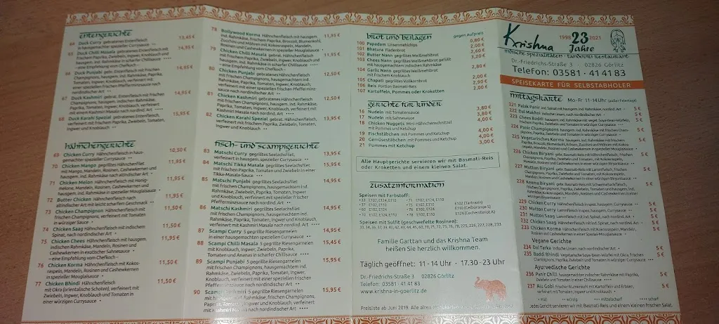 Menu_Krishna Indian Restaurant_Görlitz_image_2