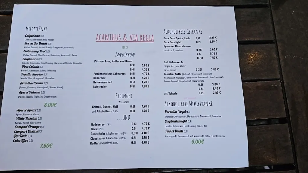 Menu_Acanthus & Via Regia - Beer Garden_Görlitz_image_1