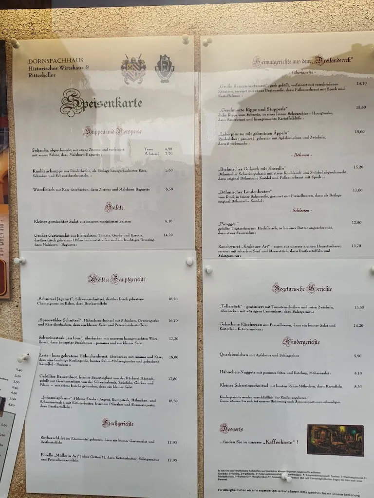 Menu_Dornspach House - Historic Tavern_Zittau_image_1