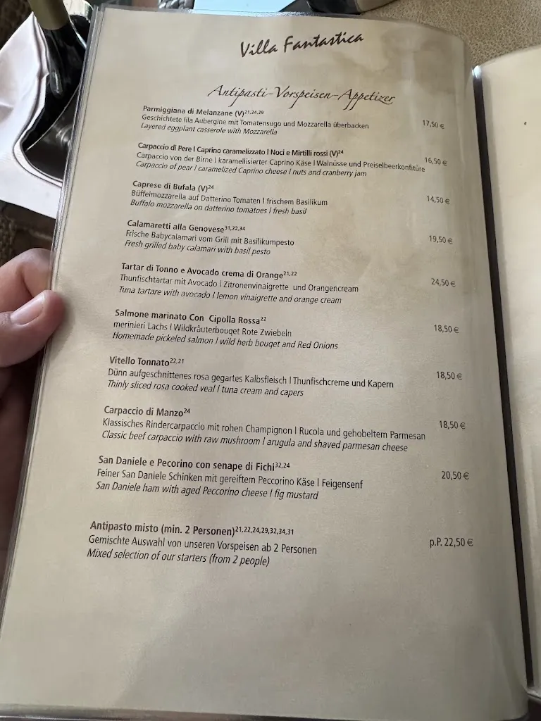 Menu_Osteria Villa Fantastica Bad Homburg_Höhe_image_1