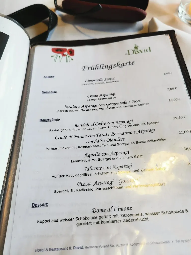 Menu_Hotel - Restaurant Il David_Schwarzwald_image_1