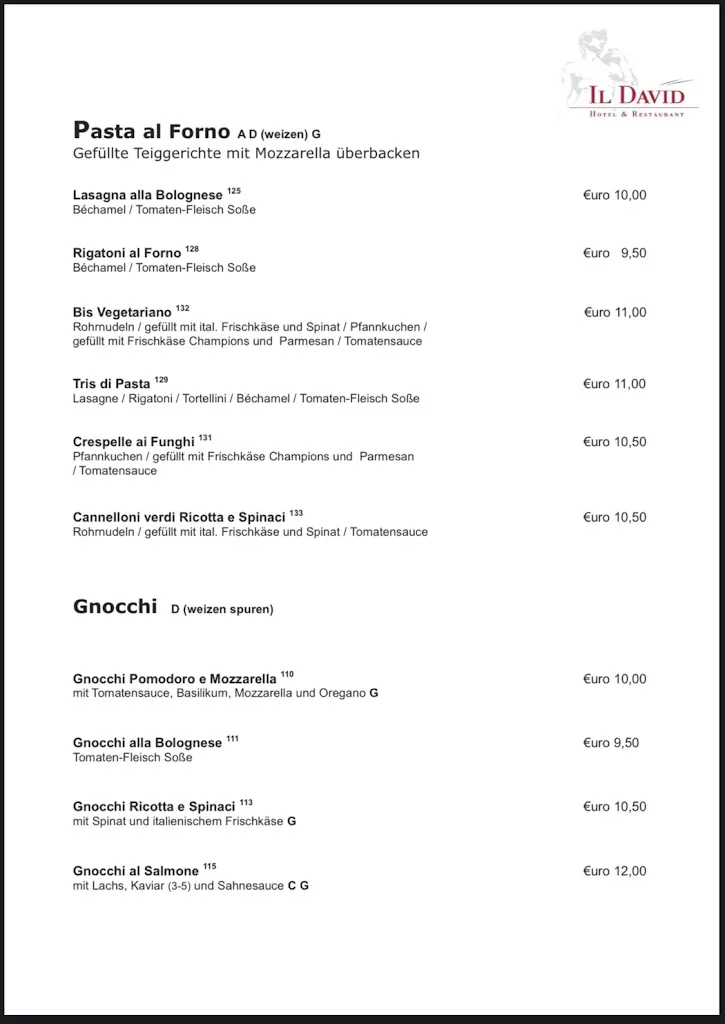 Menu_Hotel - Restaurant Il David_Schwarzwald_image_2