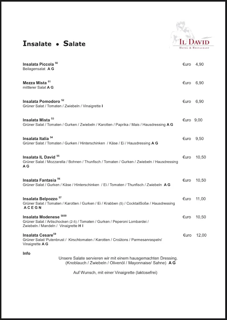 Menu_Hotel - Restaurant Il David_Schwarzwald_image_3