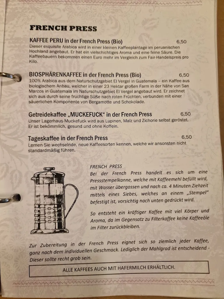 Menu_Lagerhaus an der Lauter | Cafè, Kaffeerösterei, Konditorei, Chocolaterie, Seifenmanufaktur_Gomadingen_immagine_1