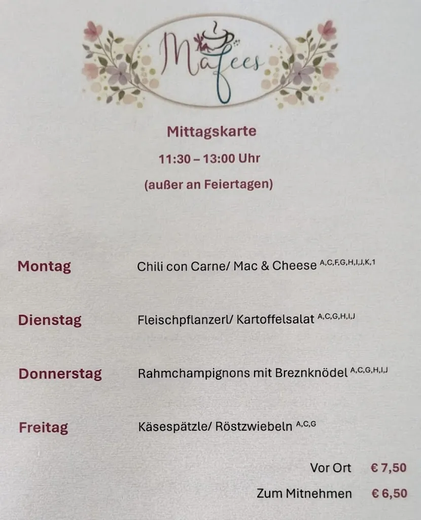 Menu_Mafee´s - Cafe und Bistro_Grassau_image_1