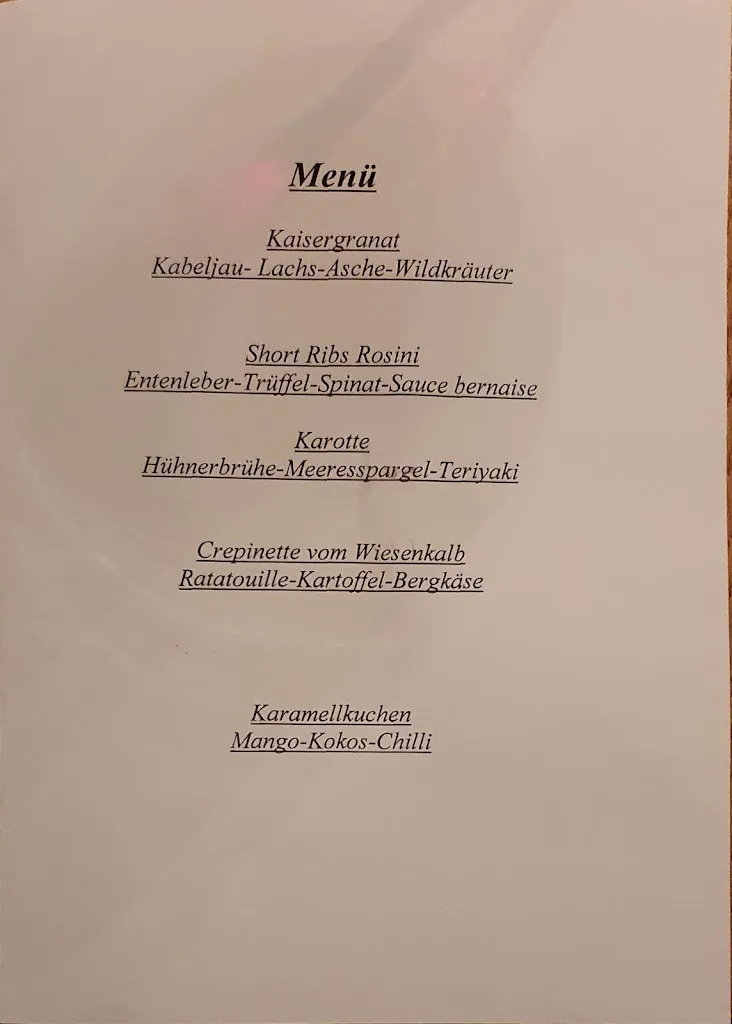 Menu_Restaurant Schönburger Palais_Lichtenstein/Sachsen_immagine_2