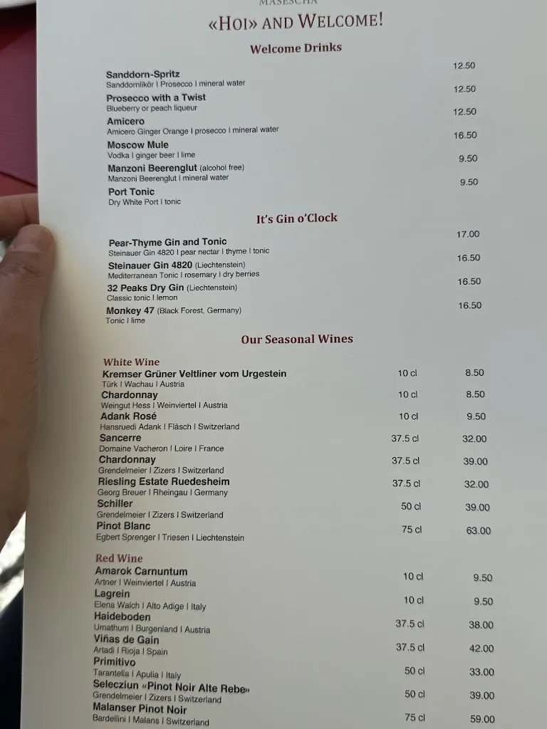 Menu_Berggasthaus Masescha_Liechtenstein_immagine_2