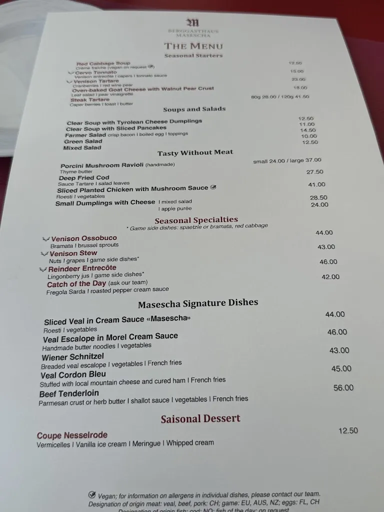 Menu_Berggasthaus Masescha_Liechtenstein_immagine_3