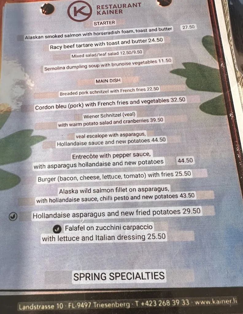 Menu_Restaurant Kainer_Liechtenstein_image_2
