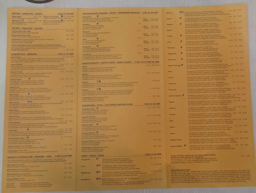 Menu_Brasserie Burg 1955_Liechtenstein_image_2