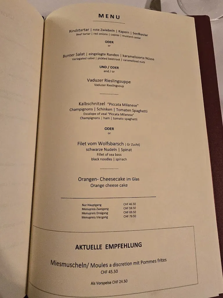 Menu_Hotel-Gasthof Löwen_Liechtenstein_image_1