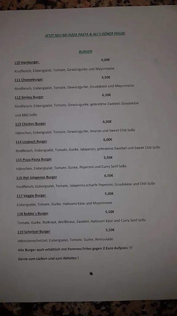 Menu_Pizza Pasta & Ali Döner House_Limbach-Oberfrohna_image_2