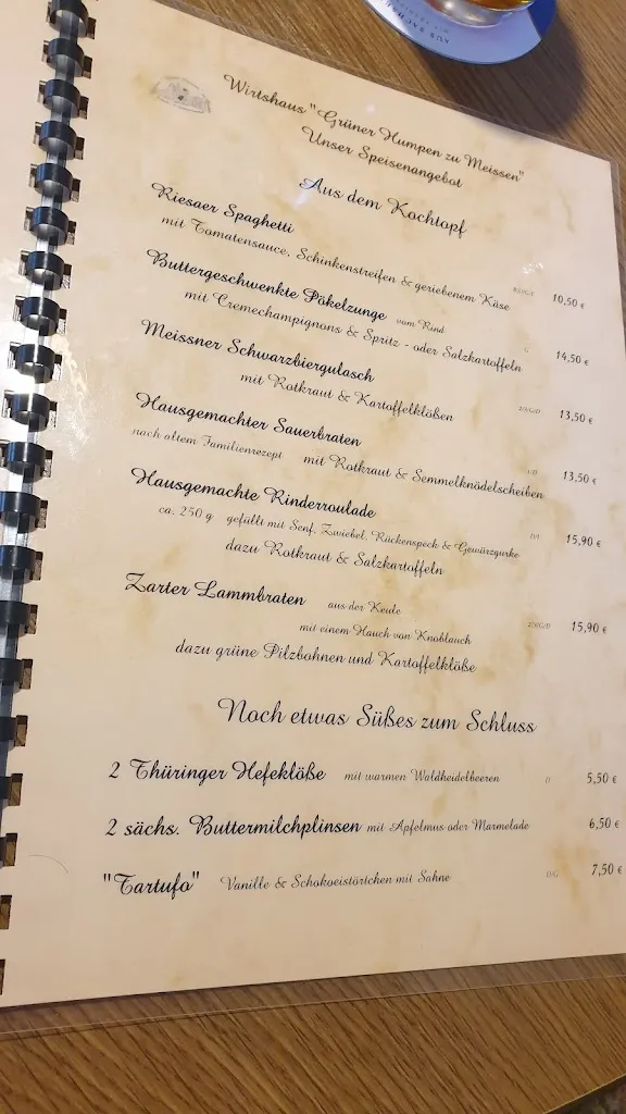Menu_Grüner Humpen zu Meissen_Meißen_image_1
