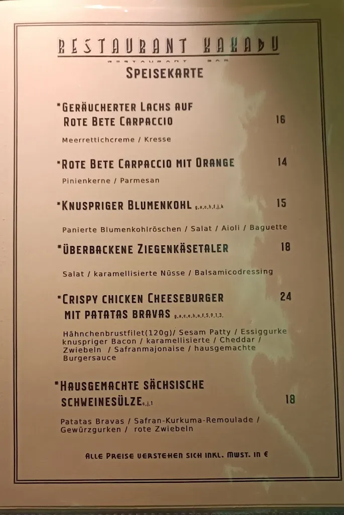 Menu_Restaurant Kakadu_Meißen_image_1