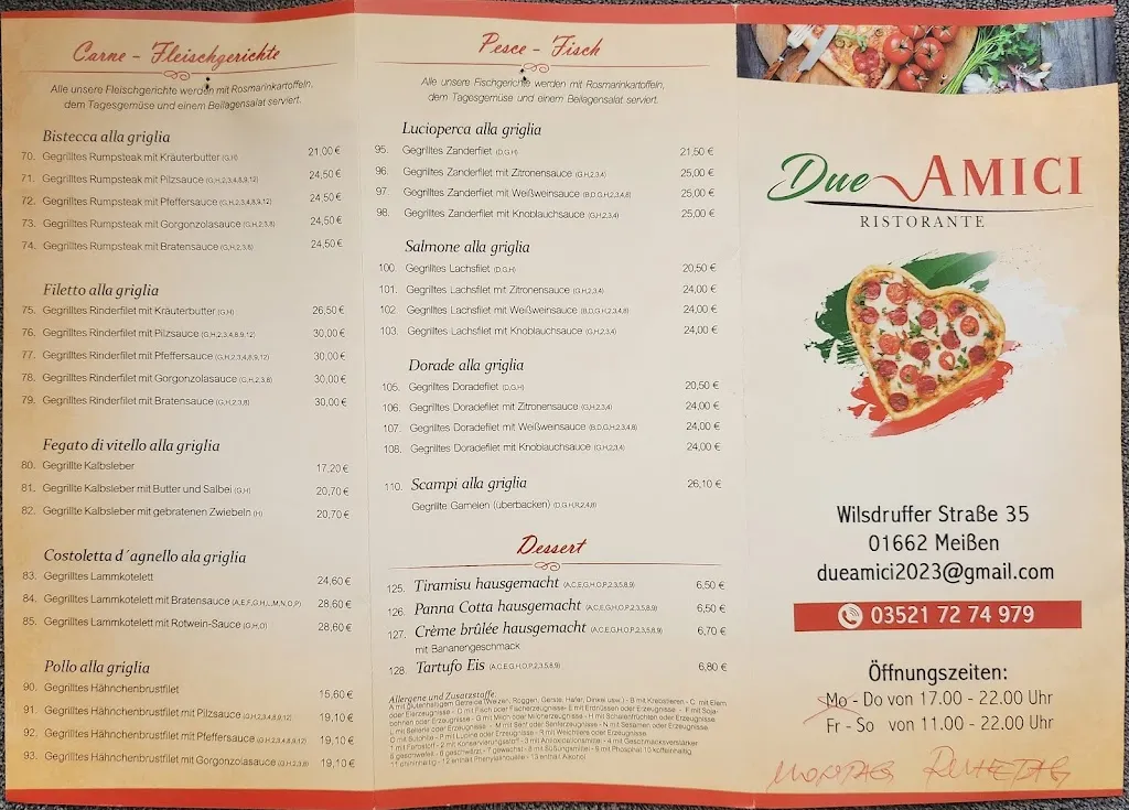 Menu_Restaurant Due Amici_Meißen_immagine_3