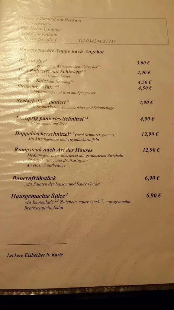 Meyer‘s Gasthof restaurant in Mockrehna