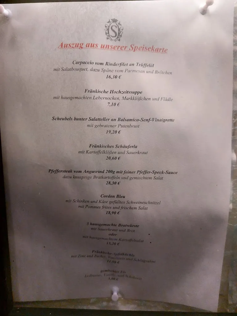 Menu_Landgasthof Scheubel_Gremsdorf_immagine_3