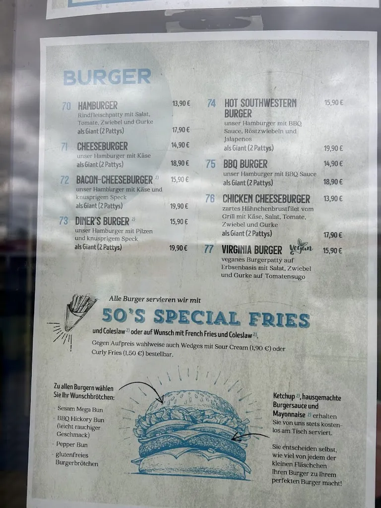 Menü_50’s Diner_Gremsdorf_Bild_2